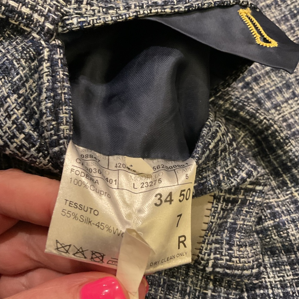 Canali Kei Jacket Blue Tweed Plaid Silk Wool Sport Coat Blazer Suit Jacket Lknew View 5